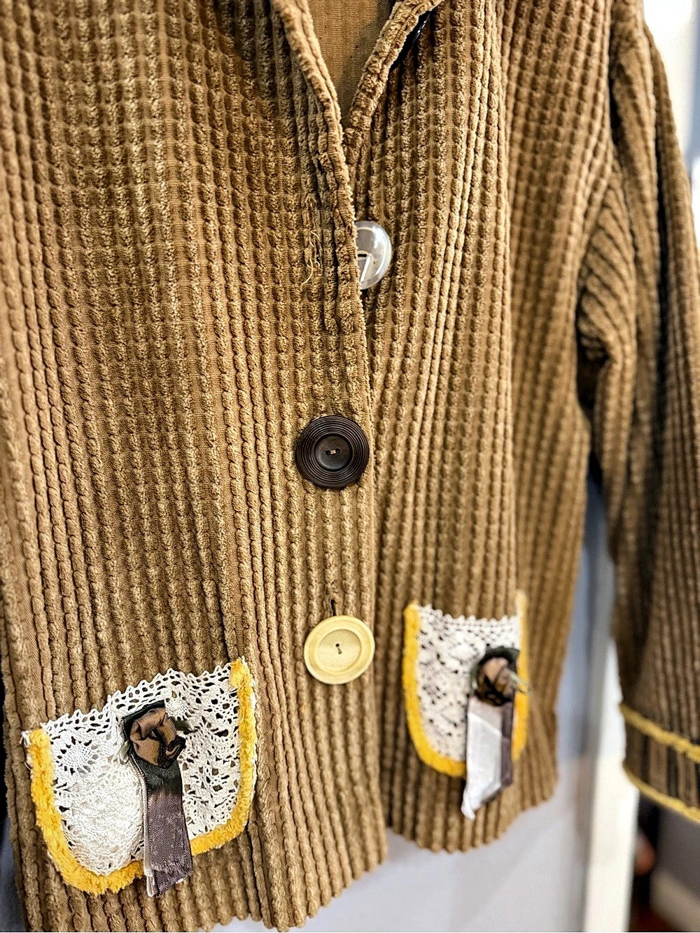 Tan Multipatterned Jacket - Picture 4 of 6